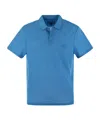 Vilebrequin Short-sleeved Linen Polo Shirt In Blue