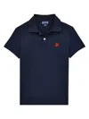 Vilebrequin Logo-embroidered Organic Cotton Polo Shirt In Blue