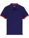 Vilebrequin Logo-embroidered Organic Cotton Polo Shirt In Blue