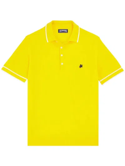 Vilebrequin Logo-embroidered Polo Shirt In Yellow