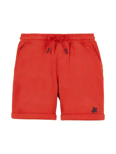 Vilebrequin Kids' Logo-embroidered Shorts In Red