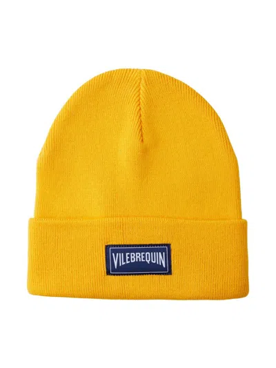 Vilebrequin Kids' Logo-patch Beanie In Orange