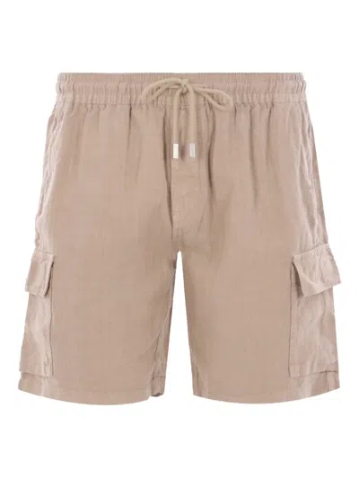 Vilebrequin Logo-patch Shorts In Neutrals