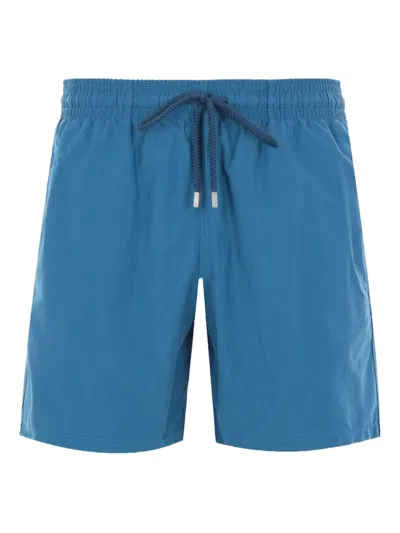 Vilebrequin Logo-patch Swim Shorts In Blue