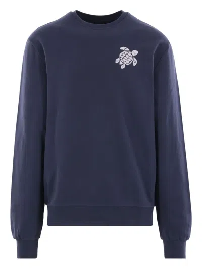 Vilebrequin Organic Cotton And Cashmere Crew Neck Sweater With Turtle Logo In Multi