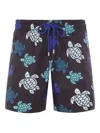 Vilebrequin Multicolor Tortues Ultra-light And Packable Swim Shorts In Black