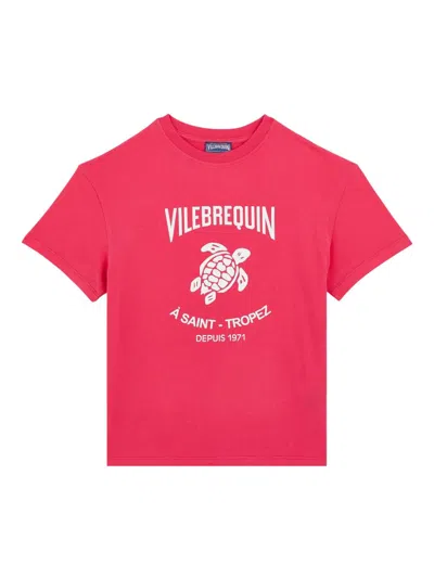 Vilebrequin Kids' Logo-print T-shirt In Red