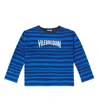 Vilebrequin Logo Striped Cotton Jersey T-shirt In Bleu Marine