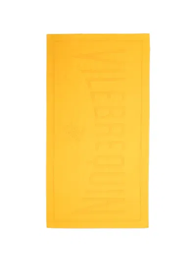 Vilebrequin Logo-embossed Beach Towel In Gelb