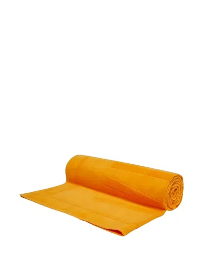 Vilebrequin Logo-embossed Beach Towel In Orange