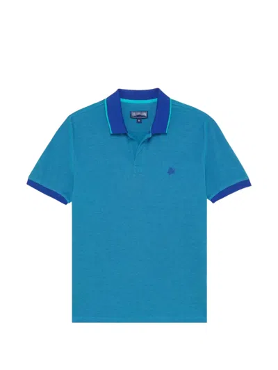 Vilebrequin Logo-embroidered Polo Shirt In Blue