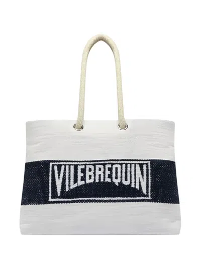Vilebrequin Logo-embroidered Striped Beach Bag In Multi