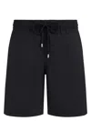 Vilebrequin Men Micro-perforated Ultra-light And Packable Swim Trunks Solid In Black