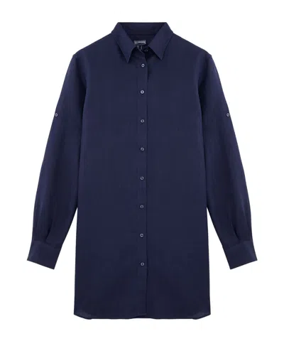 Vilebrequin Long Sleeve Dress In Blue