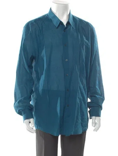Pre-owned Vilebrequin Long Sleeve Dress Shirt In Blue
