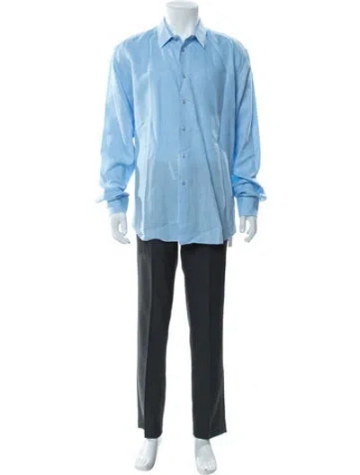 Pre-owned Vilebrequin Long Sleeve Dress Shirt In Blue