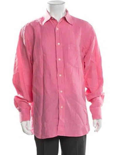 Pre-owned Vilebrequin Long Sleeve Dress Shirt In Pink