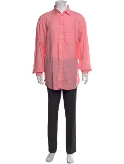 Pre-owned Vilebrequin Long Sleeve Dress Shirt In Pink