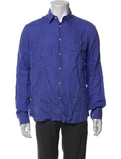 Pre-owned Vilebrequin Long Sleeve Dress Shirt In Purple