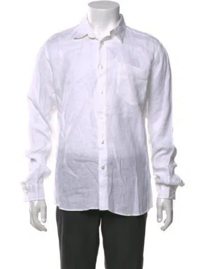 Pre-owned Vilebrequin Long Sleeve Dress Shirt In White