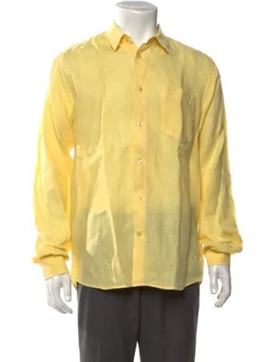 Pre-owned Vilebrequin Long Sleeve Dress Shirt In Yellow