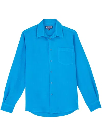 Vilebrequin Linen Shirt In Blue