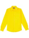 Vilebrequin Solid Linen Shirt In Yellow