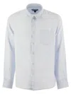 Vilebrequin Caroubis Long-sleeved Linen Shirt In Sky