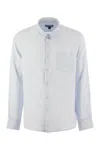 Vilebrequin Caroubis Long-sleeved Linen Shirt In Sky