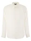 Vilebrequin Long-sleeved Linen Shirt In White