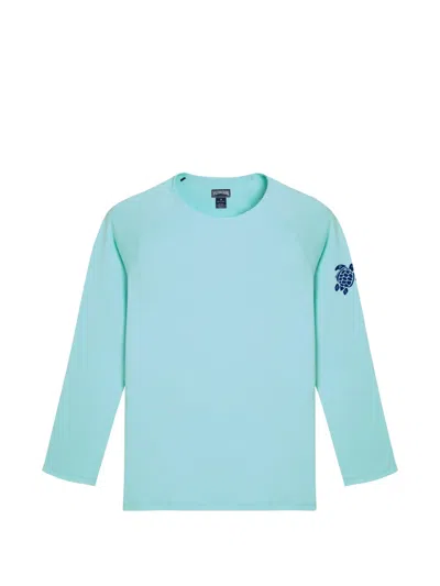Vilebrequin Men Uv Protection Long Sleeves Rashguard Turtle In Blue