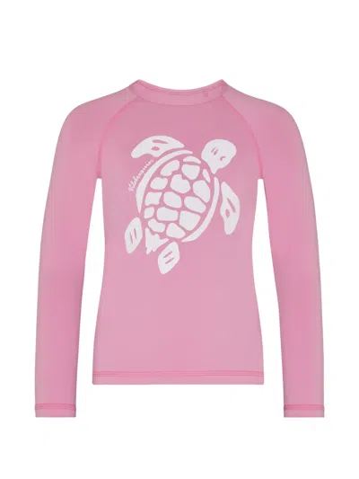 Vilebrequin Kids' Long-sleeves Graphic T-shirt In Pink