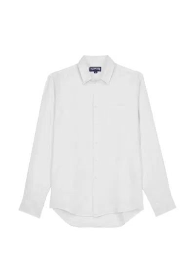 Vilebrequin Long-sleeve Linen Shirt In White