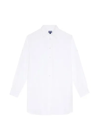 Vilebrequin Long-sleeve Linen Shirt In White