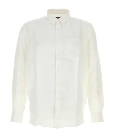 Vilebrequin Long-sleeved Linen Shirt In White