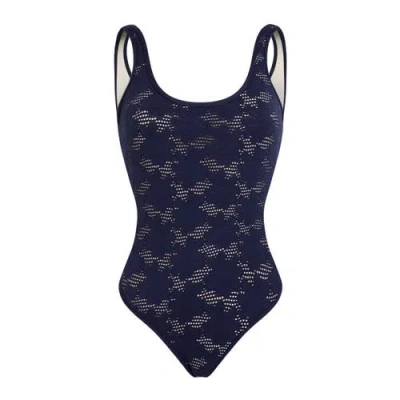 Vilebrequin Low-back One-piece Swimsuit In Blue