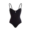 Vilebrequin Solid Bandeau One-piece Swimsuit In Black