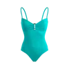 Vilebrequin Solid Sculpt One-piece Swimsuit In Green