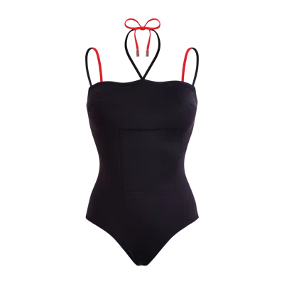 Vilebrequin Two-tone Swimsuit In Black