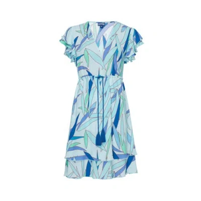 Vilebrequin Women Short Viscose Dress Madrague In Blue