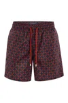 Vilebrequin Mahina - Patterned Beach Shorts In Blue
