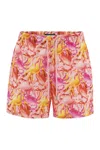 Vilebrequin Crab Print Mahina Swim Shorts In Pink