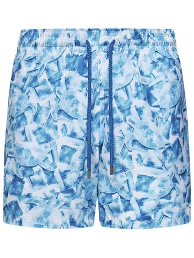 Vilebrequin Iced Turtles-print Swim Shorts In White