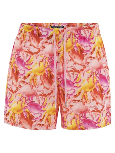 Vilebrequin Mahina Patterned Beach Shorts In Ivory