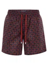 Vilebrequin Mahina Patterned Beach Shorts In Night Blue