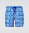 Vilebrequin Mahina Printed 5.5 Swim Shorts In Blue