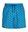 Vilebrequin Foldable Turtle Print Swim Shorts In Blue