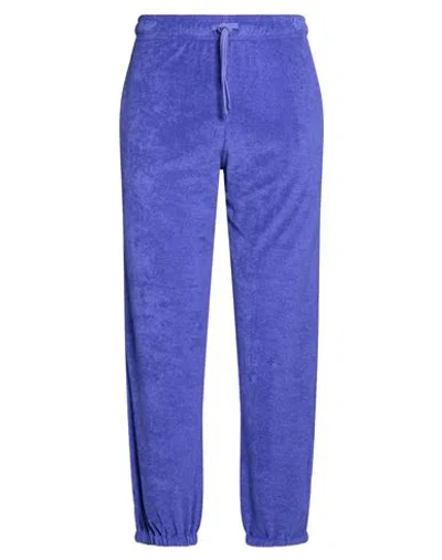 Vilebrequin Man Pants Purple Size M Cotton, Polyamide In Blue