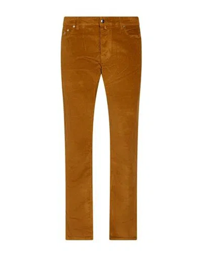 Vilebrequin Man Pants Rust Size 36 Cotton, Modal, Elastane In Brown