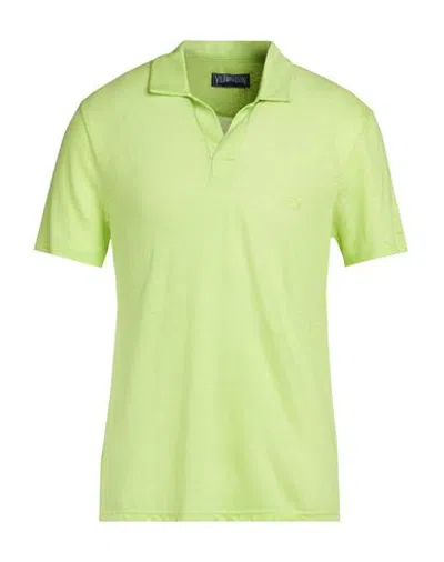Vilebrequin Man Polo Shirt Lime Green Size Xl Flax